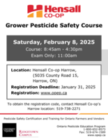 Grower Pesticide Safety Course (Harrow)